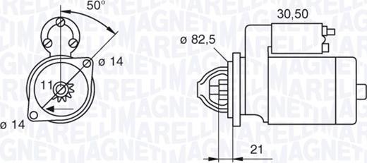 Magneti Marelli 063207138010 - Стартер autosila-amz.com