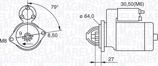 Magneti Marelli 063280045010 - Стартер autosila-amz.com