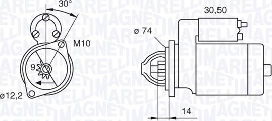 Magneti Marelli 063280055010 - Стартер autosila-amz.com