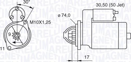 Magneti Marelli 063280056010 - Стартер autosila-amz.com