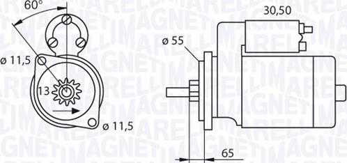 Magneti Marelli 063280050010 - Стартер autosila-amz.com