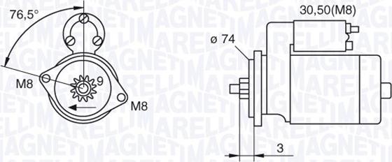 Magneti Marelli 063280052010 - Стартер autosila-amz.com