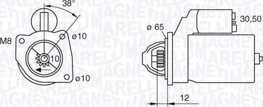 Magneti Marelli 063280060010 - Стартер FIAT NUOVA CINQUECENTO, GRANDE PUNTO, YPSILON autosila-amz.com