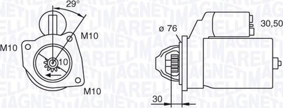 Magneti Marelli 063280010010 - стартер Ford autosila-amz.com