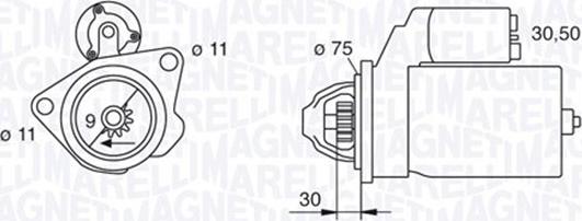 Magneti Marelli 063280034010 - Стартер autosila-amz.com