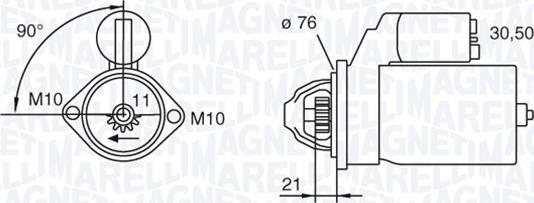 Magneti Marelli 063280071010 - Стартер autosila-amz.com