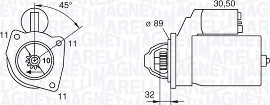 Magneti Marelli 063227592010 - Стартер autosila-amz.com