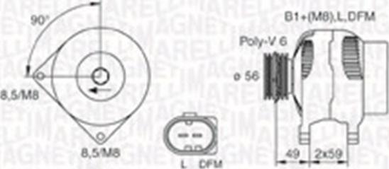 Magneti Marelli 063730009010 - Генератор autosila-amz.com