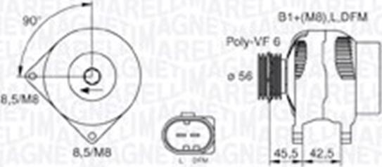 Magneti Marelli 063730001010 - Генератор autosila-amz.com