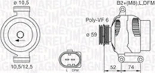 Magneti Marelli 063730003010 - Генератор autosila-amz.com