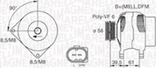 Magneti Marelli 063730002010 - Генератор autosila-amz.com