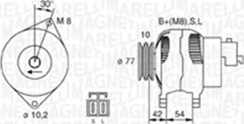 Magneti Marelli 063730015010 - Генератор autosila-amz.com