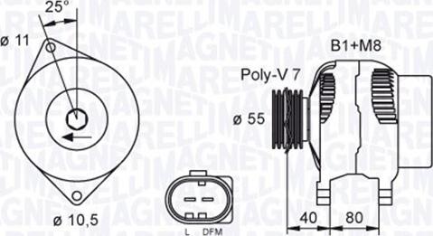 Magneti Marelli 063730034010 - Генератор autosila-amz.com