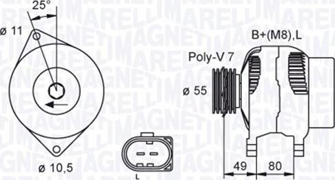 Magneti Marelli 063730036010 - Генератор autosila-amz.com