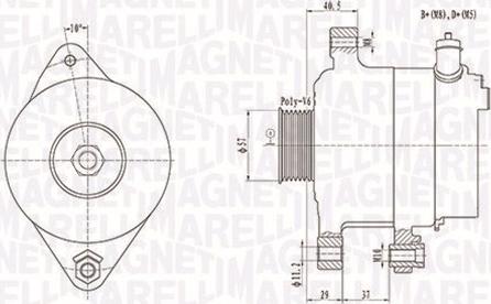 Magneti Marelli 063731949010 - Генератор autosila-amz.com