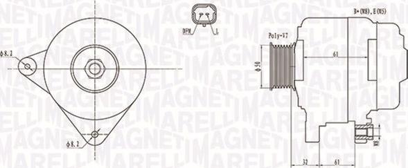 Magneti Marelli 063731959010 - Генератор autosila-amz.com