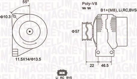 Magneti Marelli 063731958010 - Генератор autosila-amz.com