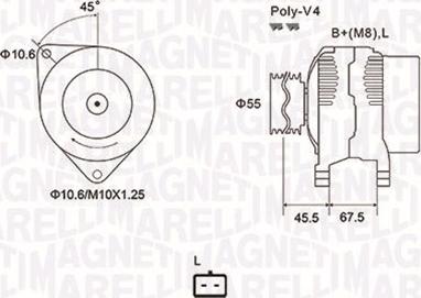 Magneti Marelli 063731963010 - Генератор autosila-amz.com