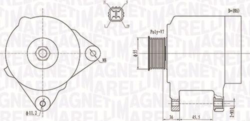 Magneti Marelli 063731907010 - Генератор autosila-amz.com