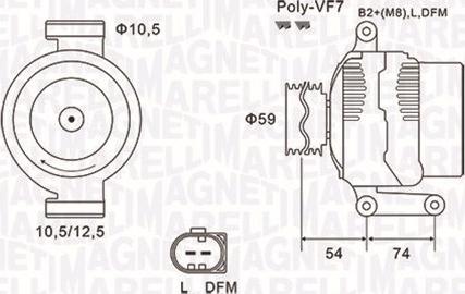 Magneti Marelli 063731922010 - Генератор autosila-amz.com