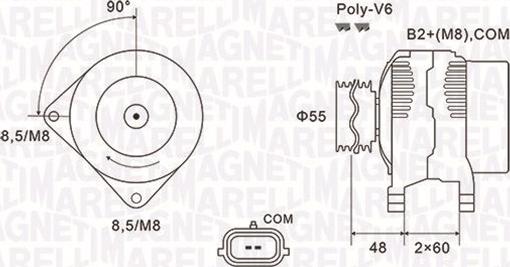 Magneti Marelli 063731974010 - Генератор autosila-amz.com