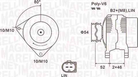 Magneti Marelli 063731970010 - Генератор восстановленный autosila-amz.com