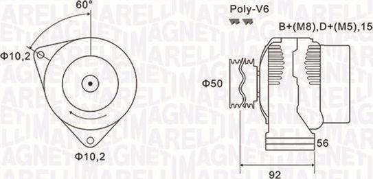 Magneti Marelli 063731491010 - Генератор autosila-amz.com