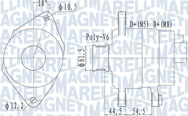 Magneti Marelli 063731558010 - Генератор autosila-amz.com