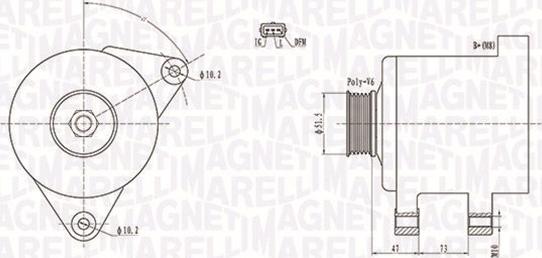 Magneti Marelli 063731569010 - Генератор autosila-amz.com