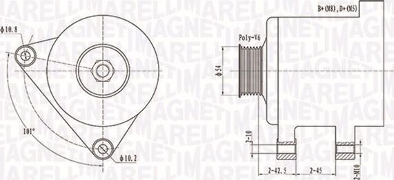 Magneti Marelli 063731509010 - Генератор autosila-amz.com