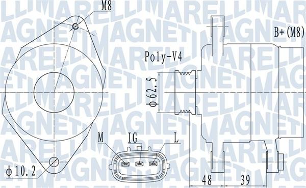 Magneti Marelli 063731517010 - Генератор autosila-amz.com