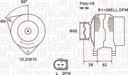 Magneti Marelli 063731588010 - Генератор autosila-amz.com