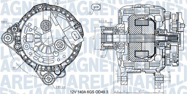 Magneti Marelli 063731576710 - Генератор autosila-amz.com