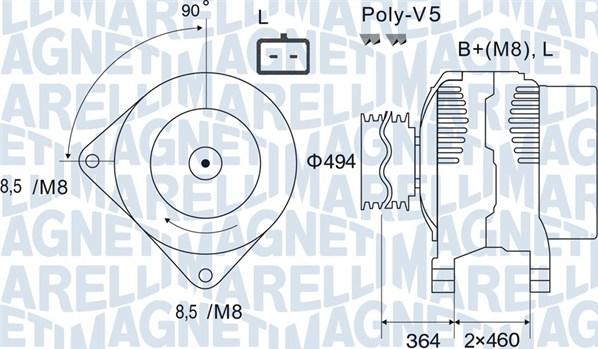 Magneti Marelli 063731645010 - Генератор autosila-amz.com