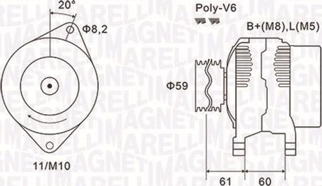 Magneti Marelli 063731643010 - Генератор autosila-amz.com