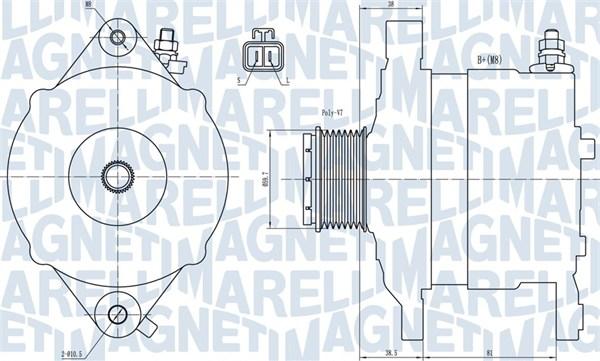 Magneti Marelli 063731602010 - Генератор autosila-amz.com