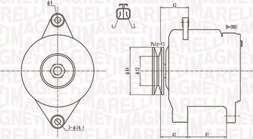 Magneti Marelli 063731615010 - Генератор autosila-amz.com