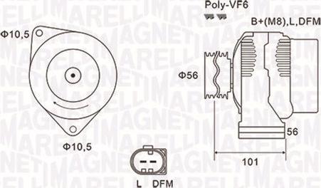 Magneti Marelli 063731689010 - Генератор autosila-amz.com