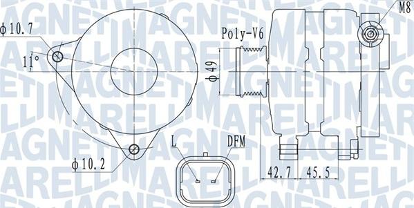 Magneti Marelli 063731681010 - Генератор autosila-amz.com