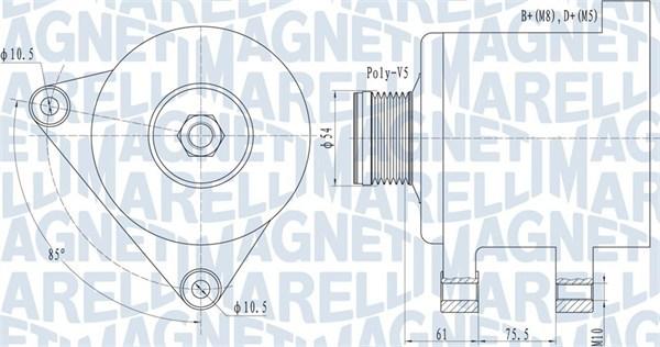 Magneti Marelli 063731631010 - Генератор autosila-amz.com