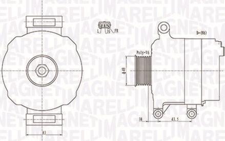 Magneti Marelli 063731676010 - Генератор autosila-amz.com