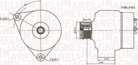 Magneti Marelli 063731090010 - Генератор autosila-amz.com