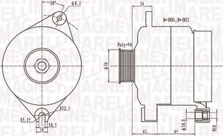 Magneti Marelli 063731086010 - Генератор autosila-amz.com