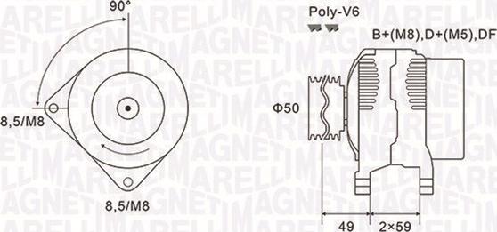 Magneti Marelli 063731147010 - Генератор autosila-amz.com