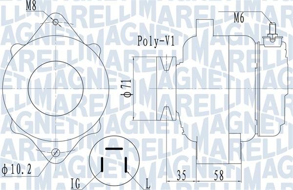 Magneti Marelli 063731120010 - Генератор autosila-amz.com