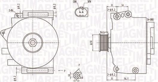 Magneti Marelli 063731859010 - Генератор autosila-amz.com