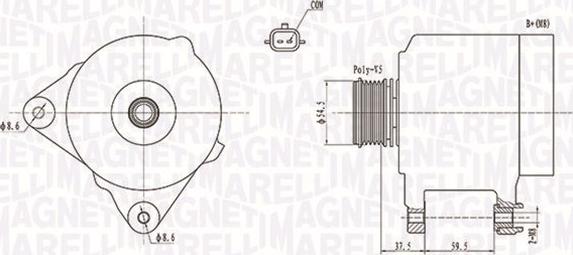 Magneti Marelli 063731860010 - Генератор autosila-amz.com