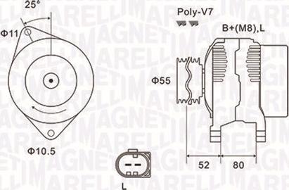 Magneti Marelli 063731837010 - Генератор autosila-amz.com