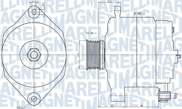 Magneti Marelli 063731343010 - Генератор autosila-amz.com