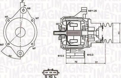 Magneti Marelli 063731367010 - Генератор autosila-amz.com